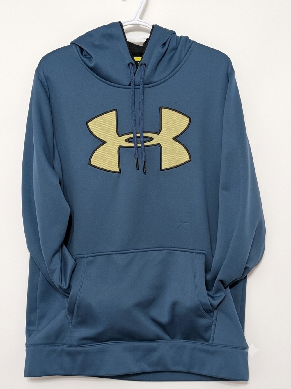 2015 Cold Gear Fleece - UA Big Logo Hoodie (Blue Yellow) Size XL